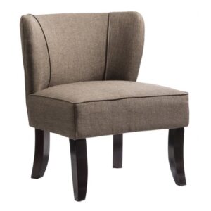Belicia Fabric Upholstered Bedroom Chair In Beige
