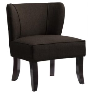 Belicia Fabric Upholstered Bedroom Chair In Brown